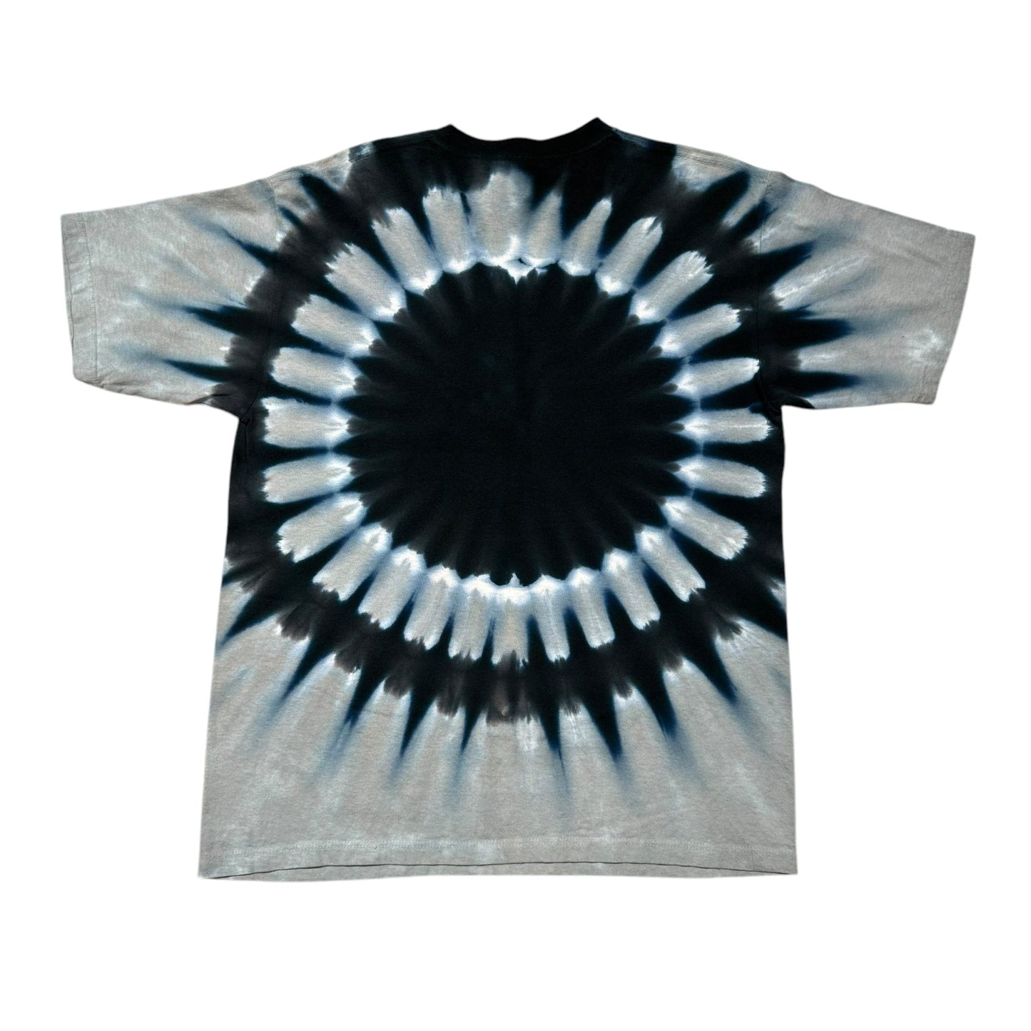 Back side of Raiders Liquid Blue Tie-Dye T-Shirt