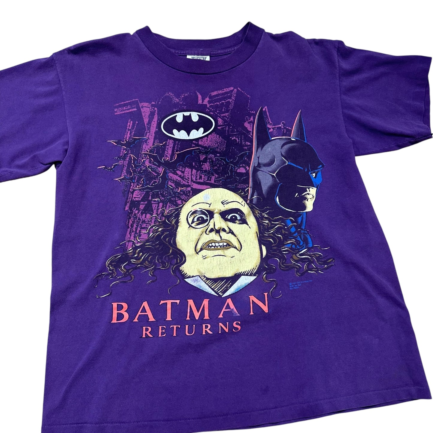 1991 Batman Returns Vintage Cartoon Tshirt