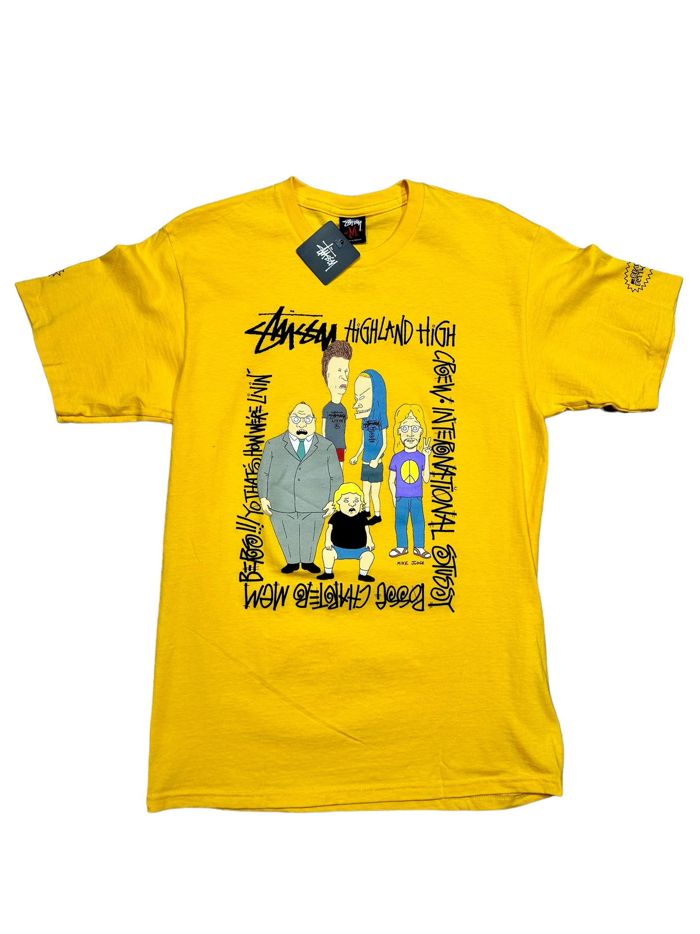 Stussy Beavis and Butthead T-Shirt Yellow